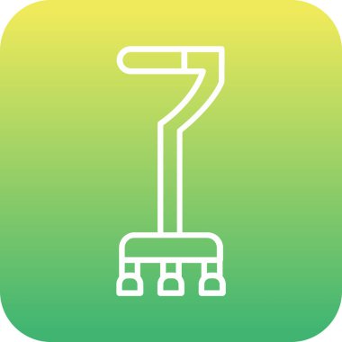 Yeşil ve beyaz bir ikonun vektör illüstrasyonu