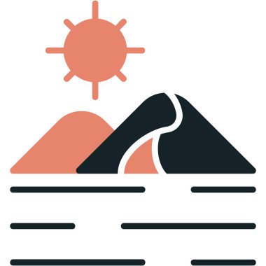 dağ ikonu vektör illüstrasyonu