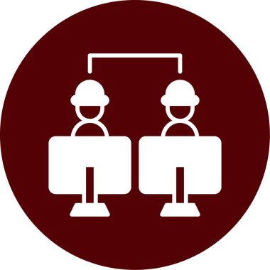 Modern ofis simgesinin vektör illüstrasyonu.