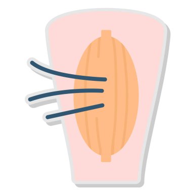 İnsan cildi simgesi, vektör illüstrasyon tasarımı