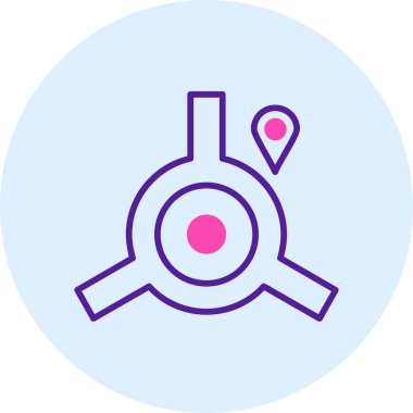 konum simgesi, vektör çizimi