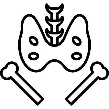 Kemik kemiği ikonu. beyaz üzerinde izole edilmiş web tasarımı için özet kemik vektörü simgesi