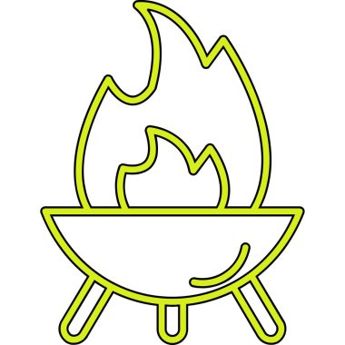 Şenlik ateşi ikonu. vektör illüstrasyonu