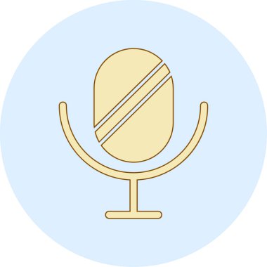 Mikrofon. Web simgesi basit illüstrasyon