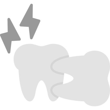 Diş çürüğü vektör simgesi