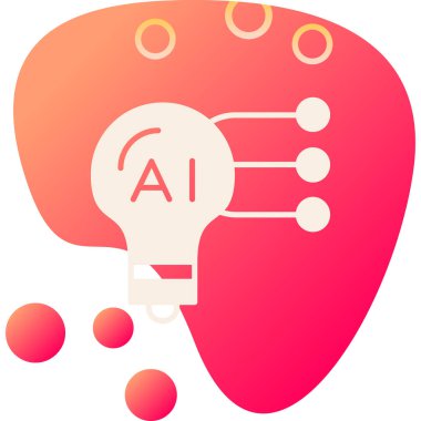 yapay zeka simgesi, vektör illüstrasyon tasarımı