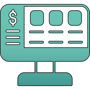 Dolar simgesi vektör illüstrasyonu