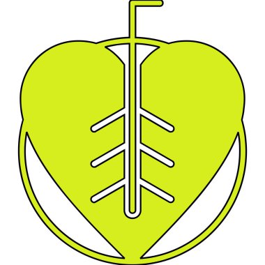 elma ikonu vektör illüstrasyonu