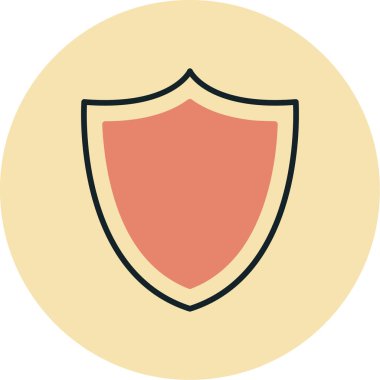 kalkan ağ simgesi basit vektör illüstrasyonu