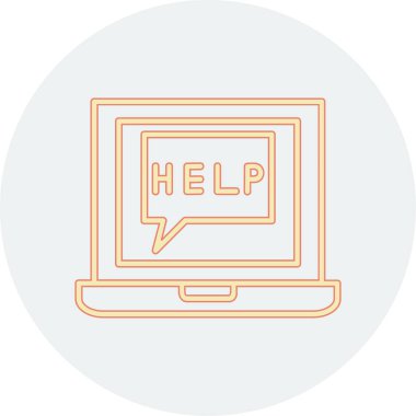 Beyaz arkaplan, vektör, illüstrasyon üzerinde izole edilmiş yardım mesajı düz simgesi