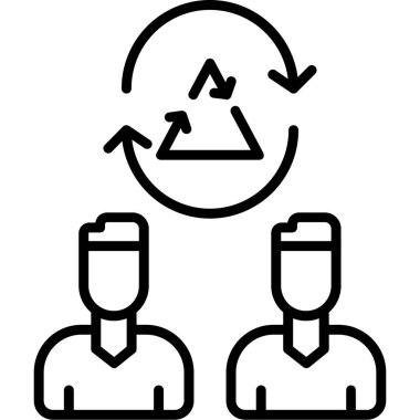 iş insanları simgesi, vektör.