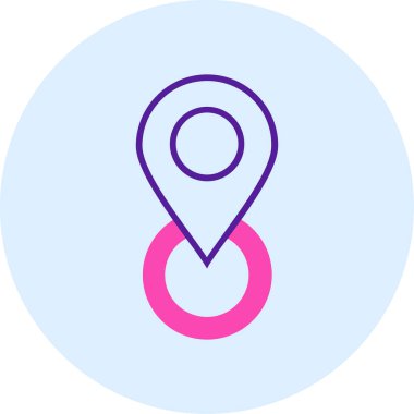 Harita iğnesi. Web simgesi basit illüstrasyon