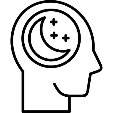 Beyin. Web simgesi basit illüstrasyon