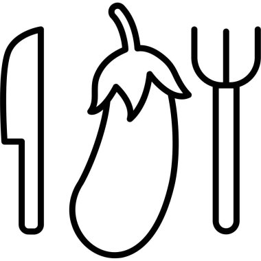 Yemek ve sağlıklı ikon