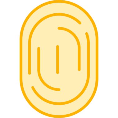 Bir çipin karikatür simgesinin vektör çizimi