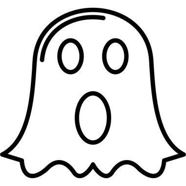 Moda biçimi izole edilmiş arkaplanda hayalet simgesi