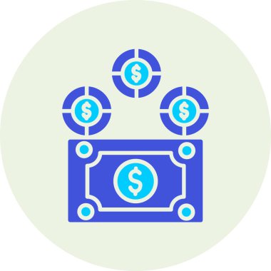 Para için. Web simgesi basit illüstrasyon