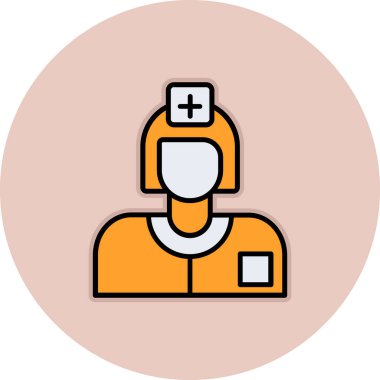 trend tarzında izole edilmiş hemşire simgesi