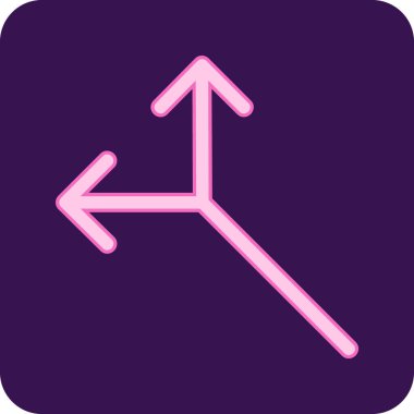 Siyah bir işaretin mor simgesinin vektör çizimi