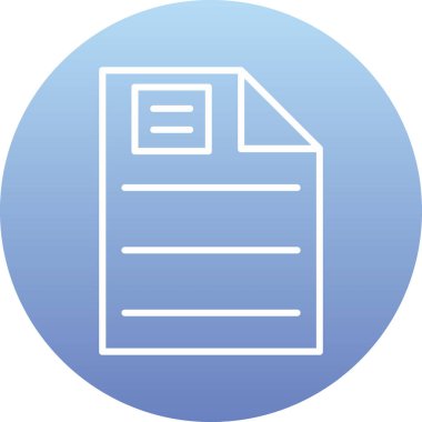 Belge. Web simgesi basit illüstrasyon