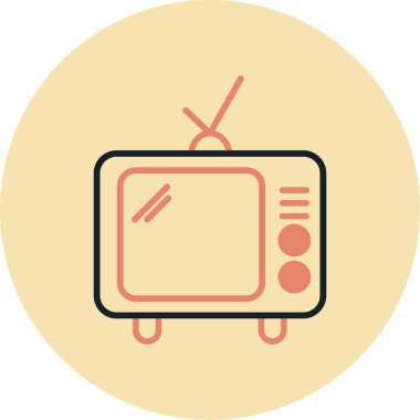 Moda tarzı izole edilmiş arkaplan televizyon simgesi