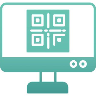 QR kodu. Web simgesi basit illüstrasyon