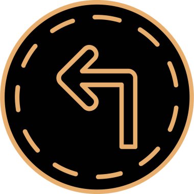 Yol işareti simgesinin vektör illüstrasyonu