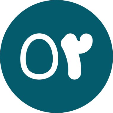 Modern bir harfin vektör çizimi bir simge