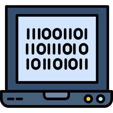 bilgisayar ekranı renk ana hatları vektörü