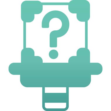 Soru işareti. Basit resimleme