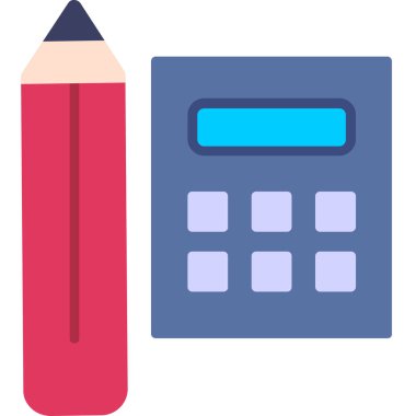 Hesap makinesi. Web simgesi basit illüstrasyon