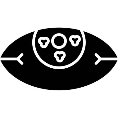 Göz küresi simgesi, basit siyah stil