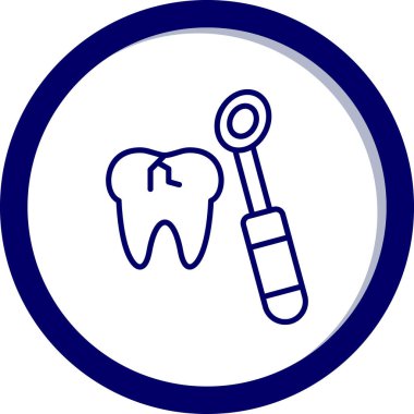 Diş simgesi, vektör illüstrasyonu