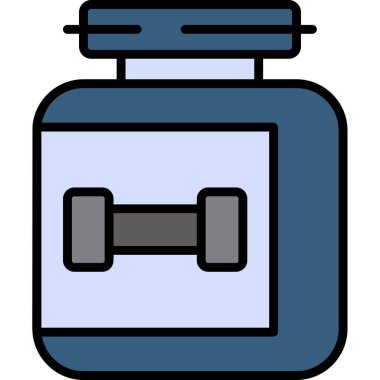 Spor salonu şişe ikonu. özet çizimi