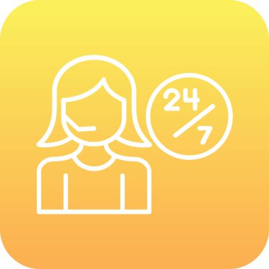 Bir kadın simgesinin vektör illüstrasyonu