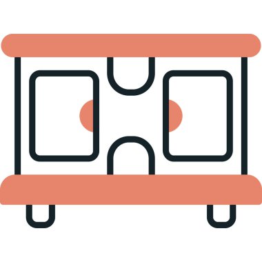 Otobüs. Web simgesi basit illüstrasyon