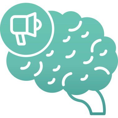 Beyin. Web simgesi basit illüstrasyon