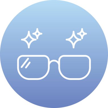 Gözlük. Web simgesi basit illüstrasyon