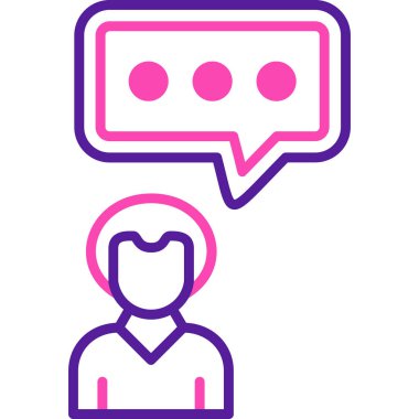 Konuş. Web simgesi basit illüstrasyon