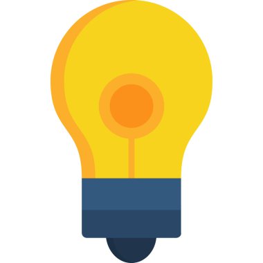 Ampul renkli vektör simgesi