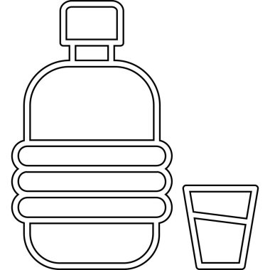 içecek şişesi simgesi ana hatlarıyla