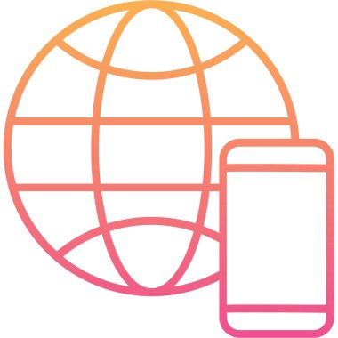 genel internet simgesi, basit vektör illüstrasyonu