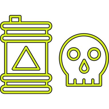 kafatası ve çapraz kemik simgesi, vektör illüstrasyonu
