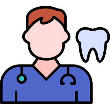 dişçi simgesi vektör illüstrasyon tasarımı