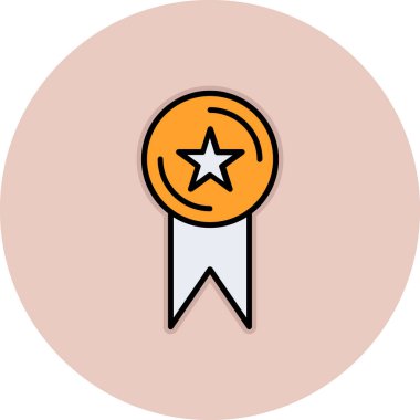 rozet web simgesi basit vektör illüstrasyonu