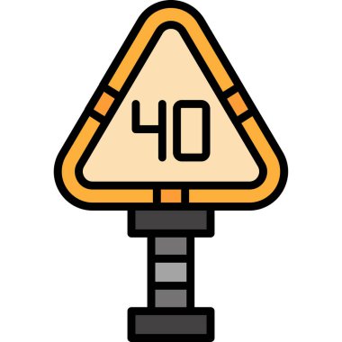 trafik işareti vektör simgesi