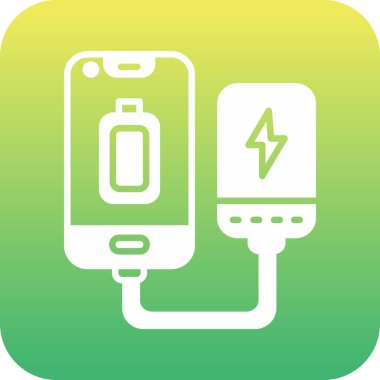 Benzersiz Batarya Vektörü Kabartma Simgesi