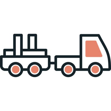 Kamyon ikonu. vektör tasarımı illüstrasyonu.