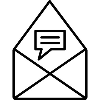 Kolayca düzenleyebilen ya da biçimlendirebilen ileti vektörü simgesi