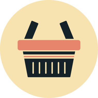 Sepet. Web simgesi basit illüstrasyon